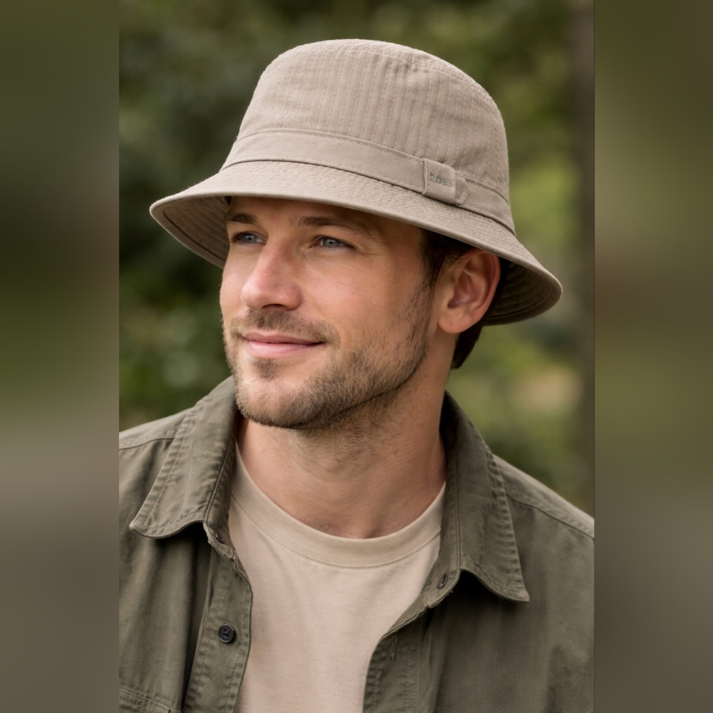 Vintage Totes Bucket Hat – Rain Rolls Right Off – Tan / Light Brown – Size M